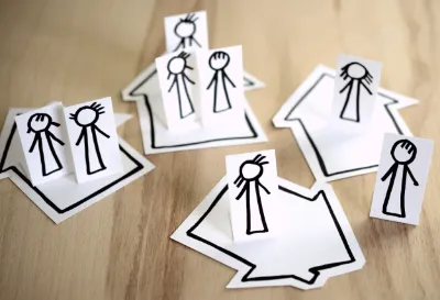 Paper cutouts of an extended family